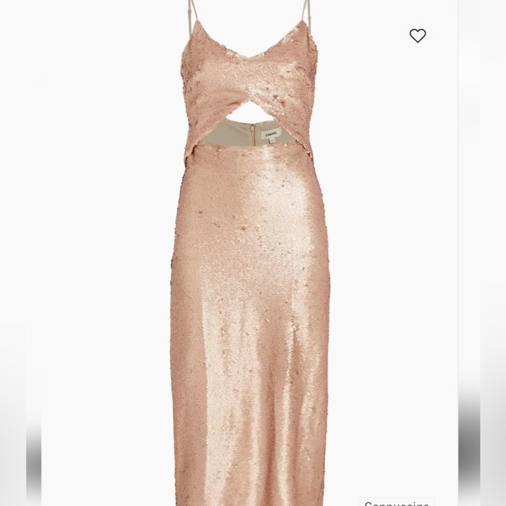 L’agence Femme Midi Sequin Cutout Dress